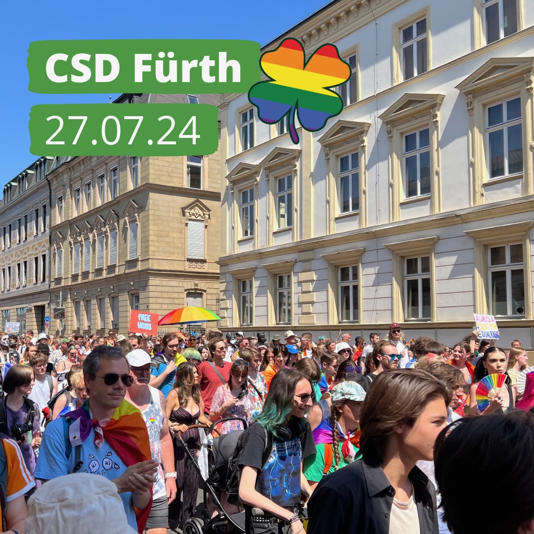 Die Kleeblattstadt unterm Regenbogen – Erste CSD Demo in Fürth